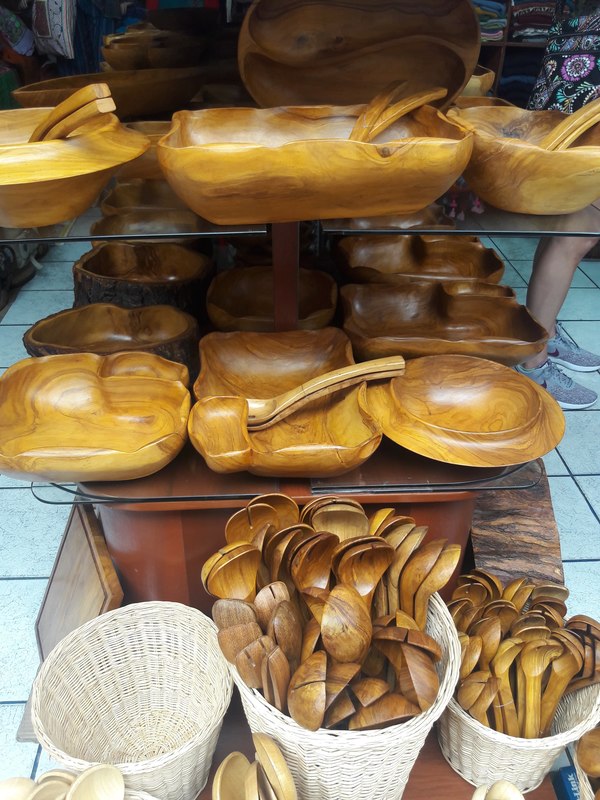 Wood Items made from Olive trees in Lima, Peru