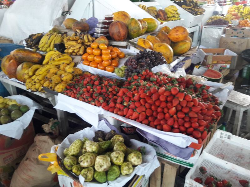 Fresh produce in San Pedro Market in Cusco